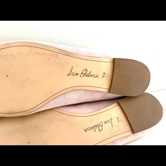 New Sam Edelman Pink Suede Rae Pointed Toe Flat 9W - Picture 7 of 7